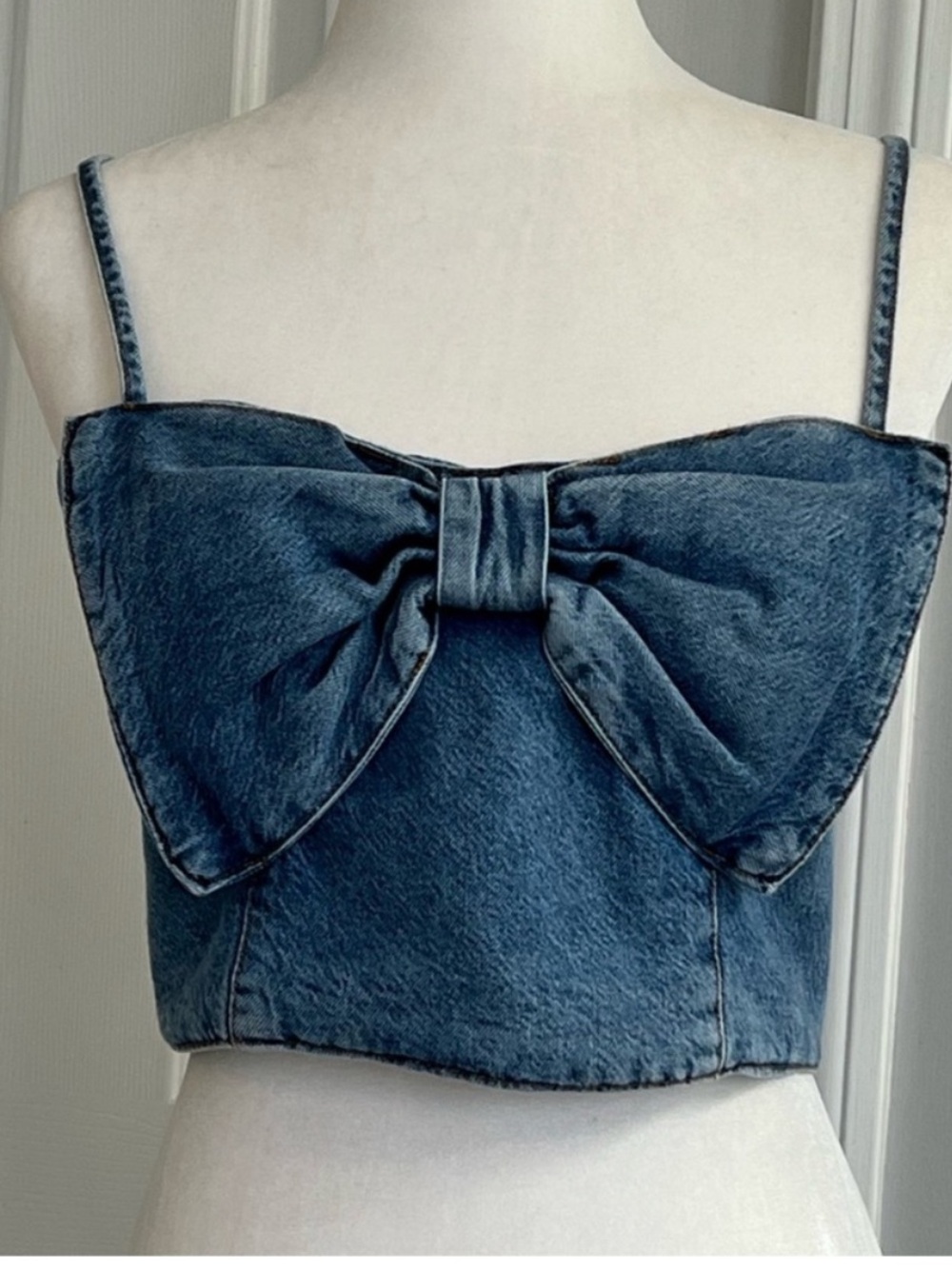Runway Skirts Bow Top Blue Size S